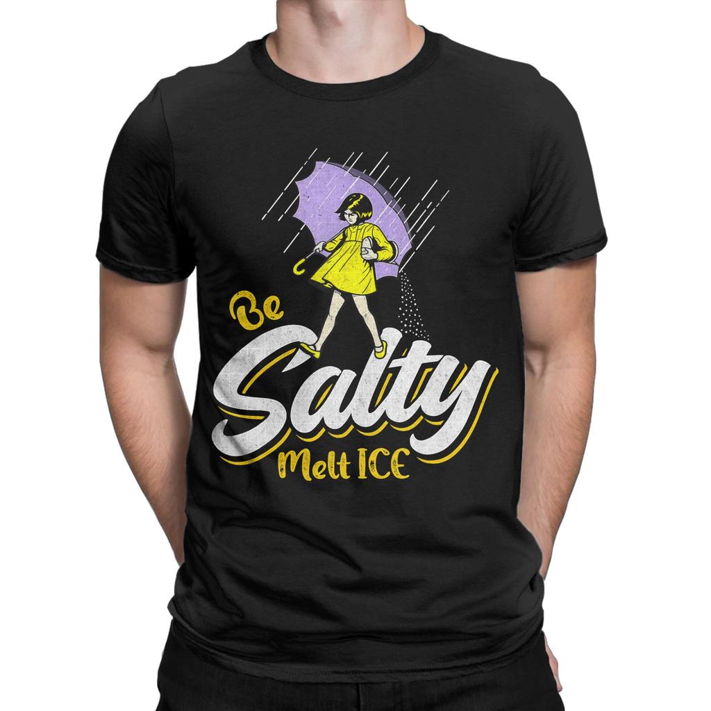 Oversized T Shirt Beach Be Salty Melt ICE  Fashion TShirts  Cotton Tshirt for Couple Y2K Funny Wholesale Short Sleeve Top Tees