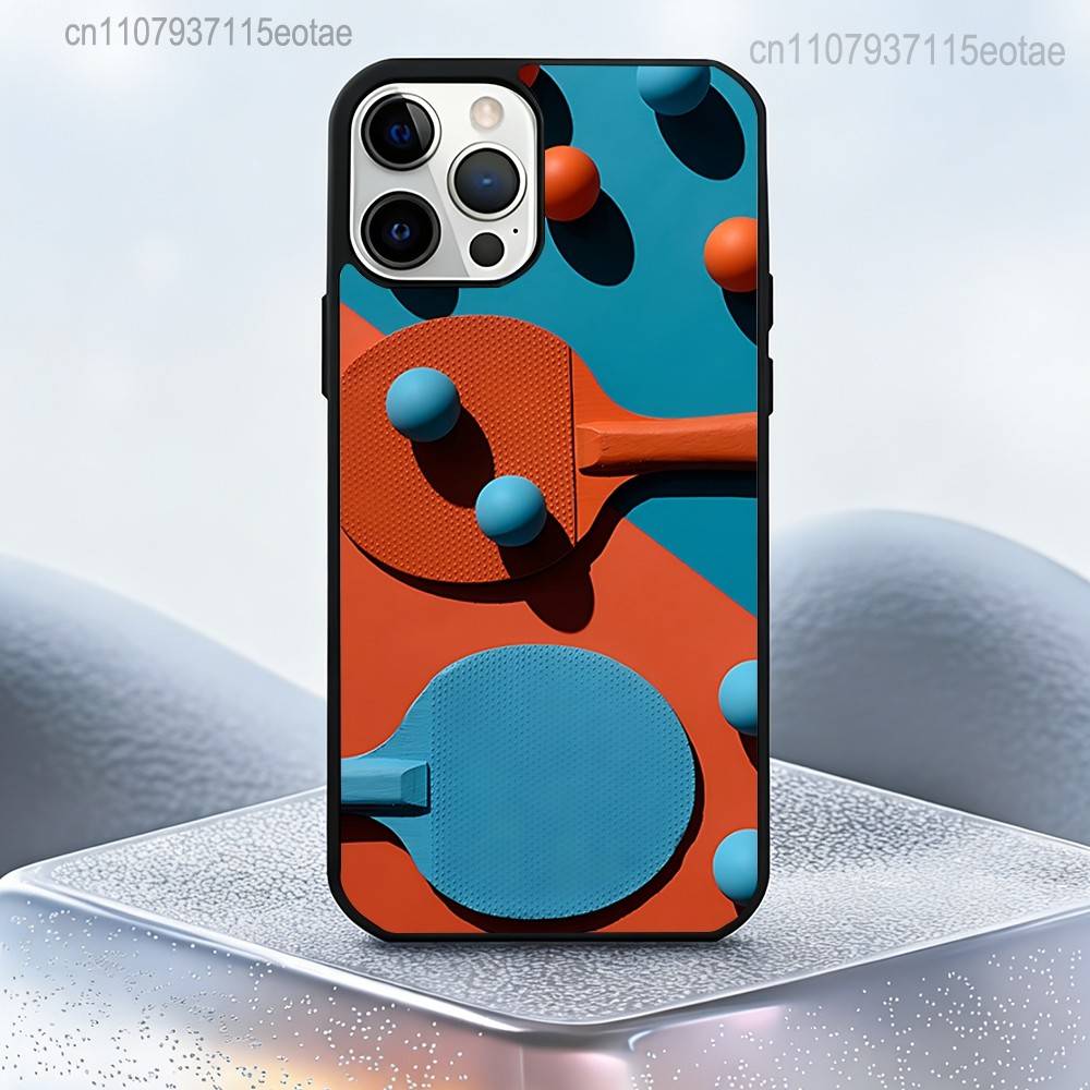 

Table Tennis Racket Ping Pong BALL Phone Case For IPhone 14 16 17 13 12 11 15 Pro Max Plus For Magsafe Wireless Charge Cover iPhone14PRO