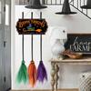 Broom Parking Sign 35.4 IN Wooden Witches Brooms Cute Witches Decoration Sign Spooky Holiday Witch Sign for Front Porch