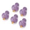 5pcs Crystal Mushroom Pendant Natural Crystal Hand Engraved DIY Mushroom Charm for Necklace Bracelet Jewelry Making
