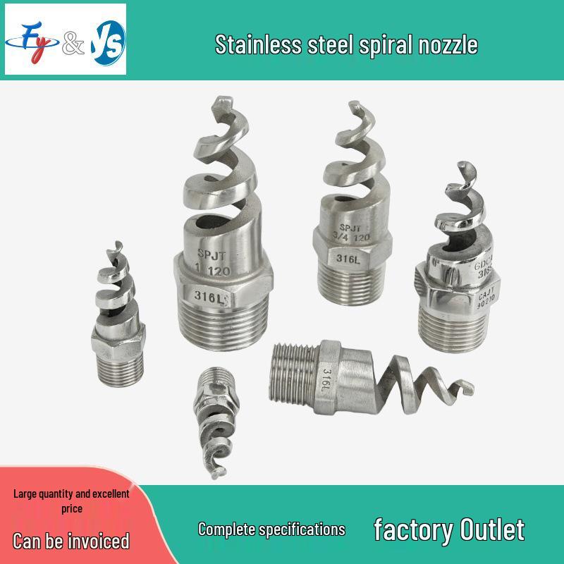 Stainless Steel Anti-Clog Spiral Spray Nozzle for Cooling Tower & Fire Protection