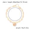1PC Summer Hot Sale Jewelry Simple Scallop Pendant Necklace Women's Versatile Hand-woven Collarbone Chain Women
