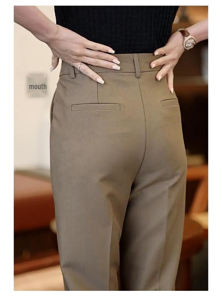 Women's High-Waist Slimming Harem Cigarette Pants - Spring/Autumn 2025 Collection