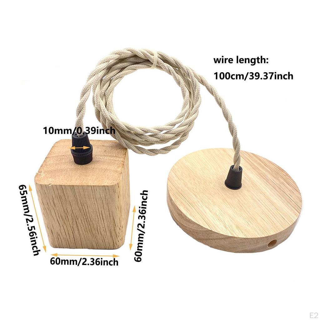 Pendant Light Cord Hanging Vintage Lamp Fitting for Bedroom
