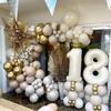 40 Inch Cream White 1 Balloon Numbers, Large Number 1 Balloon Foil Helium Number Balloons, Big 1st Foil Birthday Balloons for Boys Girls 1st Birthday
