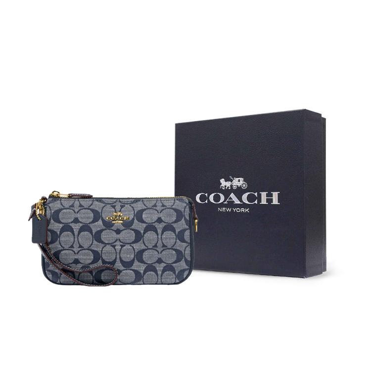 COACH Nolita Jacquard Fabric , Cow Split Leather Handbag , Shoulder Bag Women's Denim Blue (Unisex) Shoulder Bags CH149 IMDEI