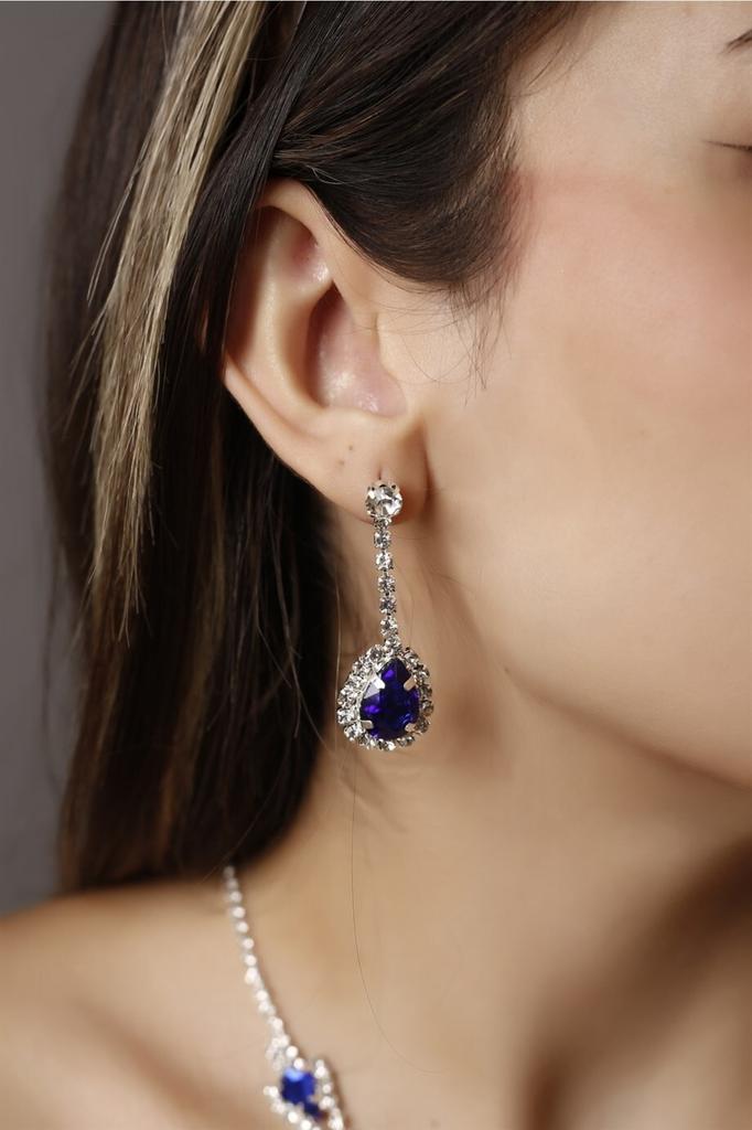 Sada náhrdelníku a náušnic z postříbřeného kamene Hurrem Set pro zvláštní příležitosti Svatební sada Choker