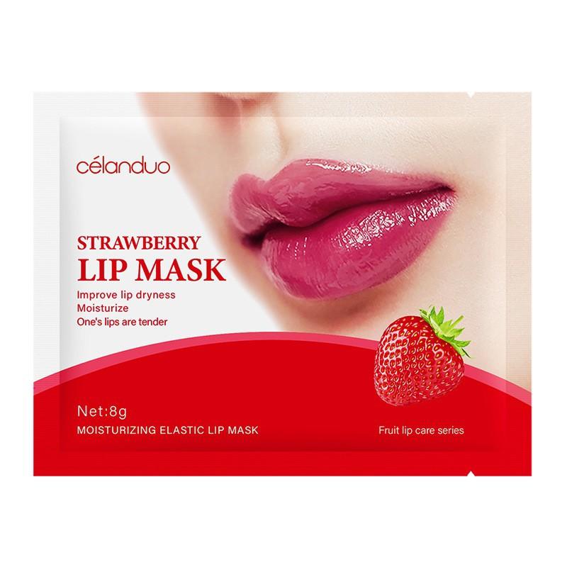 

Фруктова зволожуюча маска для губ, зволожує та зменшує лінії губ. STRAWBERRY
