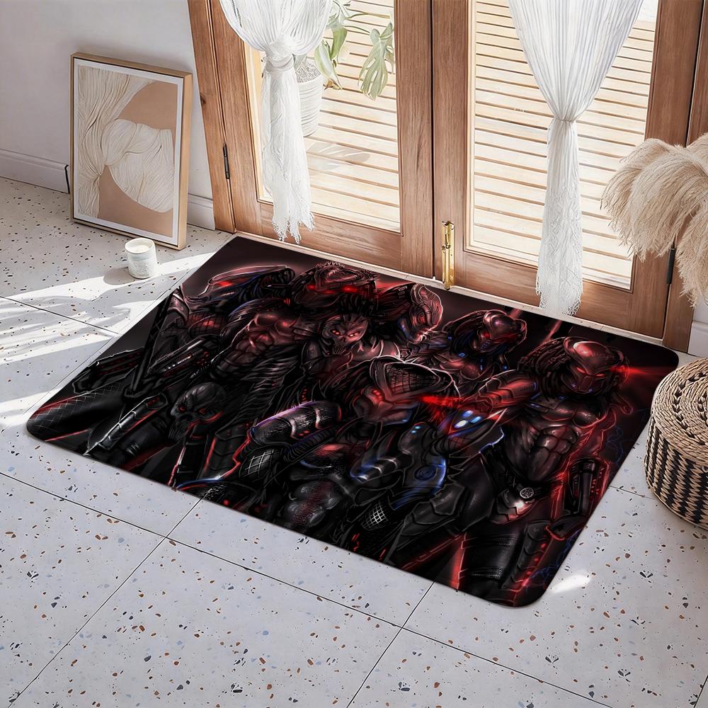 Character T The Predator Floor Mat Eco Flannel Doormat Non Slip Odorless Indoor Floor Rug Soft Short Plush Home Mat