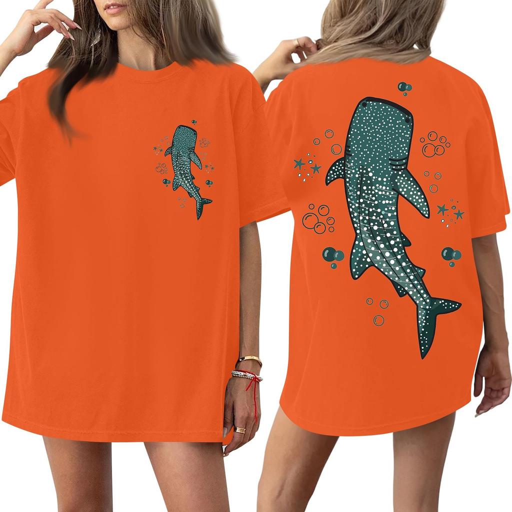 Women's Round Neck Printed Short-sleeved T-shirt Top