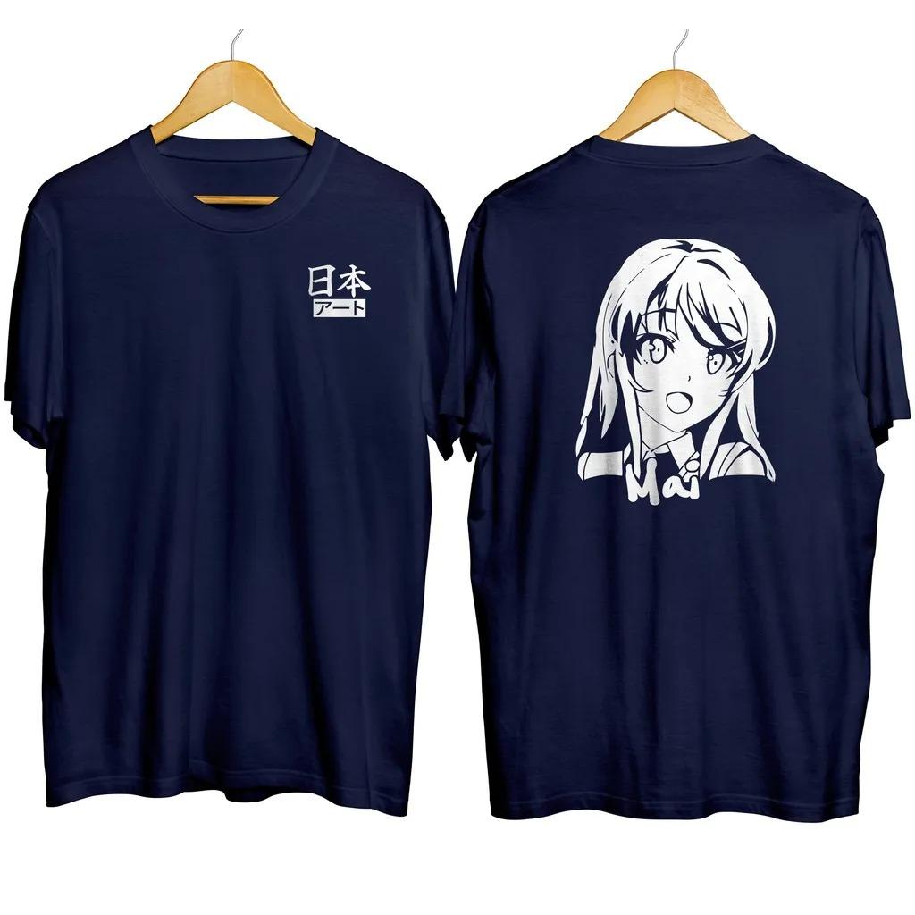 Rascal Does Not Dream of Bunny Girl Senpai Sakurajima Mai Anime Graphic Black Comfortable Fashion Women And Unisex TShirt