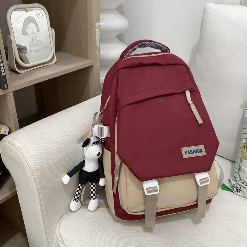 School Bag Fashion College Style Backpack Junior High School Student Trend Casual Backpack