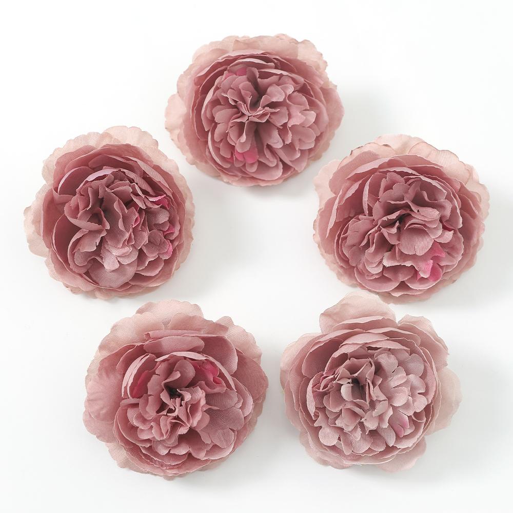 5/10Pcs Peony Artificial Flowers Head 7.5cm Fake Flowers for Home Decor Garden Wedding Decoration DIY Garland Bouquet Accessory