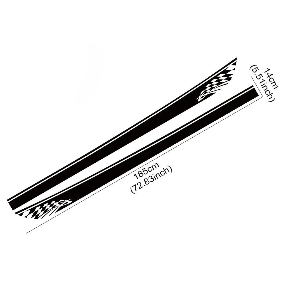 Autocollants Graphiques pour Portière Latérale de Voiture Drapeau à Carreaux Sport Racing Décoration Autocollant Pour HY Hyundai i30 i30n Décoration Vinyle Accessoires Auto