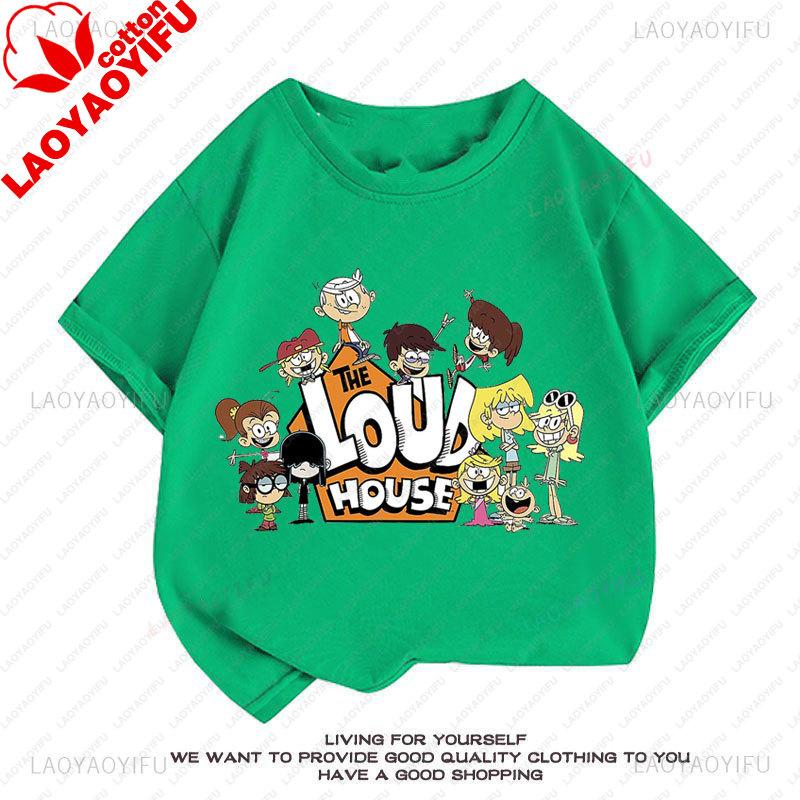 The Loud Houses Double Sides Printed T Shirt Summer Short Sleeved Cartoon Comedy Oversized Vintage Unisex Clothes Ropa De Mujer