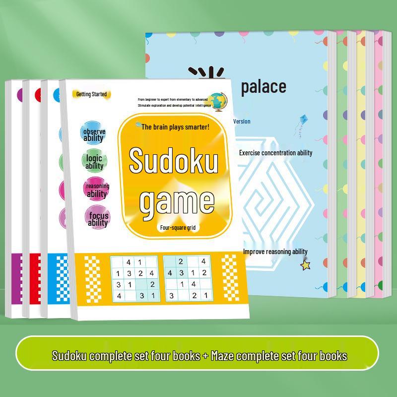 Free Shipping: Children's Maze Training Book - Fun Educational Game for Developing Thinking and Attention Skills In Elementary Students