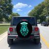 Low-Poly Glowing Lion Tire Cover Durable Poly Fiber Spare Wheel Protector