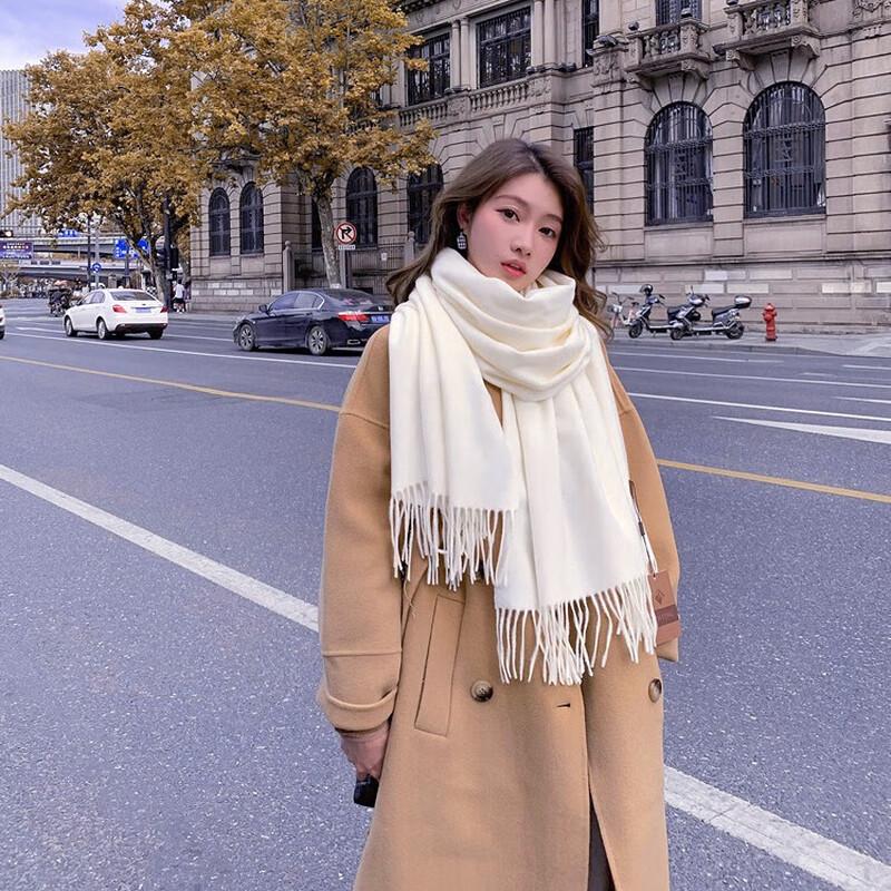 Women s Winter Thickened Wool Blend Scarf