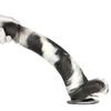 14 Inch 5.7cm Black and White Mixed Color Extra Large Extra Long Thick Simulated Fake Big Dildo Anal Plug Toy