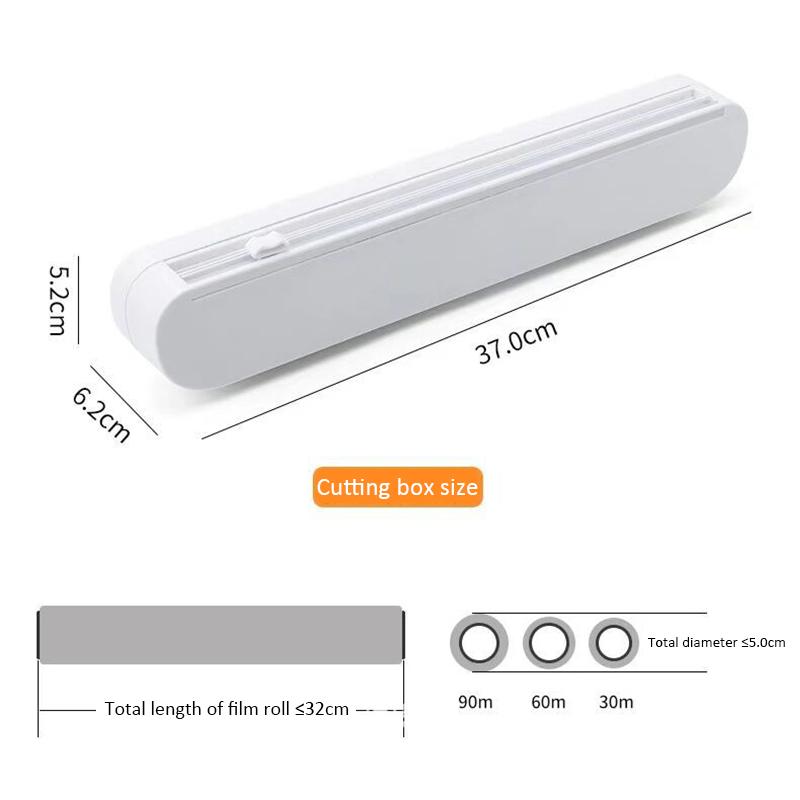 Fixed Food Wrap Cutter Cling Film Cutter For Food Film Dispenser Foil Cling Film Holder Kitchen Storage Plastic Wrap Cutter Tool