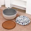 Cotton Rope Woven Cat Bed Basket Dual‑handle Nest with Cushion Cooling Pad Scratch‑proof for Indoor Cats All Season