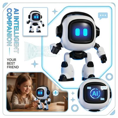 Interactive AI Robot Toy for Kids Voice Chat Desktop Companion Educational Talking Robot with Movement and Sound Features Suitable for Birthday Gifts