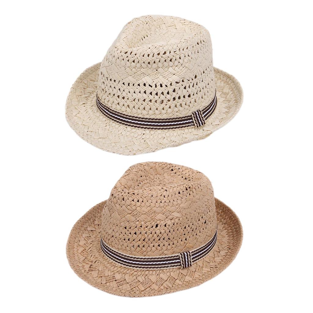 Wide Brim Sun Hat Panama Sunhat Protection Beach Sun Visor Women Ladies Straw Hat for Summer Travel Outdoor Holiday Party