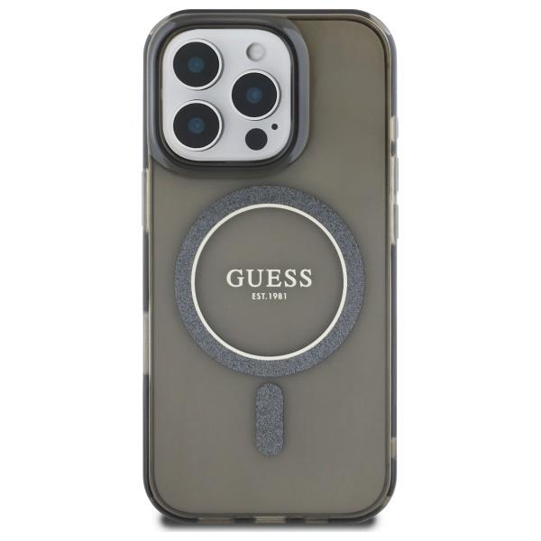 Guess Guhmp16Lhfgerek Iphone 16 Pro 6.3 Czarny/Black Hardcase Iml Glitter Circle Magsafe