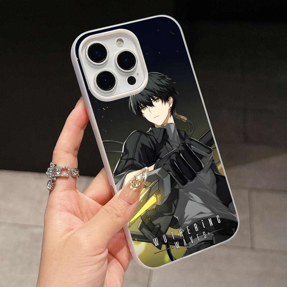 

Wuthering Waves Rover Jelly Double layer White Mobile Phone Case for iPhone 17 16 15 14 13 12 11 Air Pro Max Plus Protective iPhone17 Pro Max
