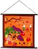 Maeda Senko Shikisaifu Small Furoshiki Tapestry "Harvest Festival"