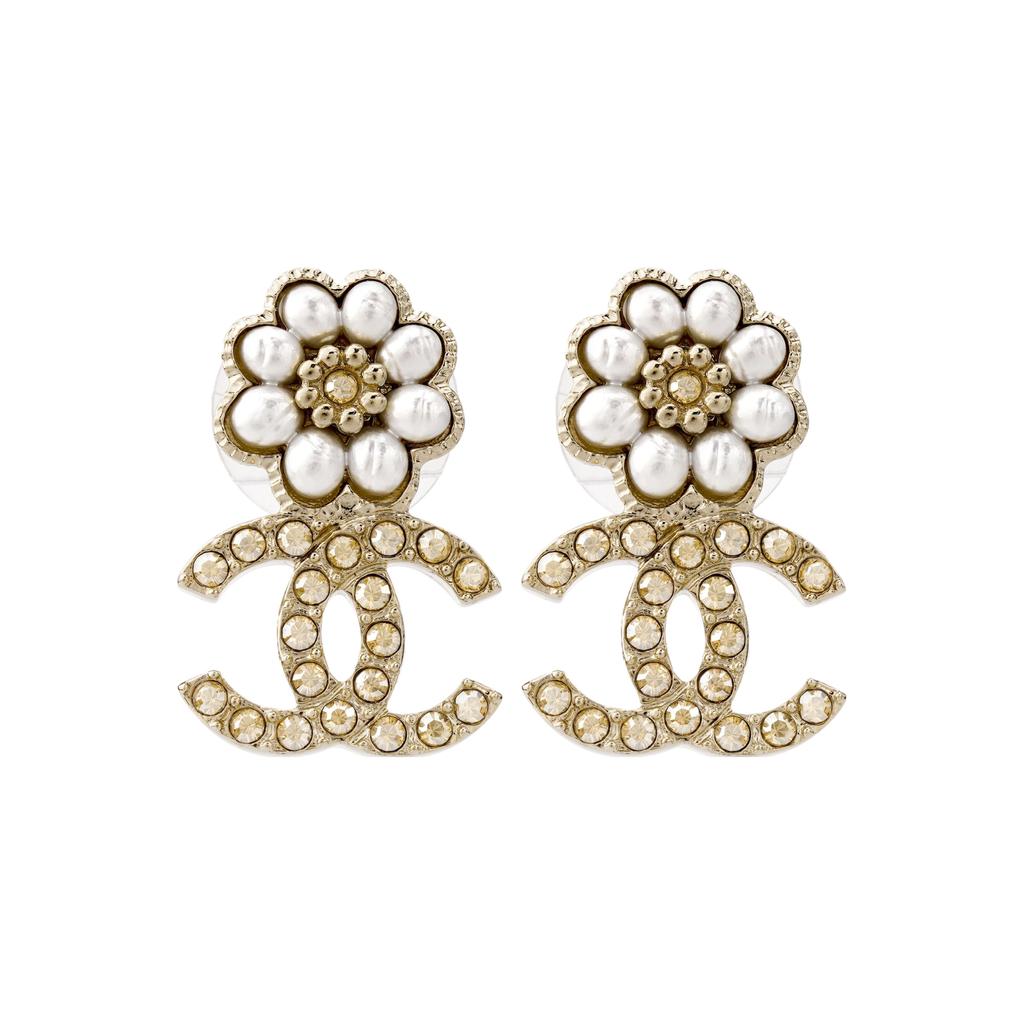 Chanel Classic Double C Flower Pearl Earrings Women Earrings AB9608-B09600-NL135