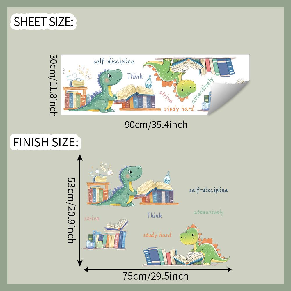 

Маленькая Комната для Занятий Динозаврика Украшение и Декорация Домашний Фон Наклейки на Стену для Серьезной Учебы