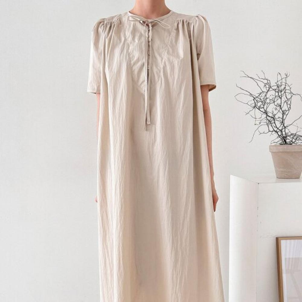 Open Run Kibelo Long Dress Ribbon Dress Summer Women 77 Size