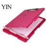 Letter Size Paper Holder for Office Plastic Clipboard with Storage And Pen Holder, Slimcase Lightweight Briefcase File Organizer Folder, Durable