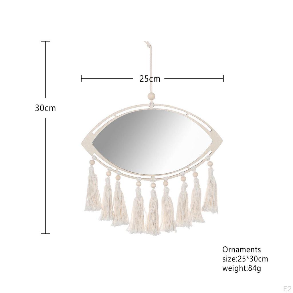 Boho Macrame Mirror for Bedroom and Living Room Decor