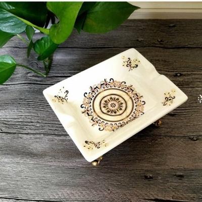 Przenośny Vintage Ceramiczny Mydelniczka Ręcznie Robiony Europejski Styl Uchwyt na Mydło Samoodpływowy Pojemnik na Mydło do Łazienki Kuchni