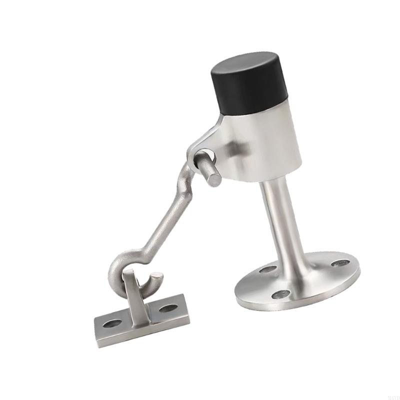 304 Stainless Steel Door Stoppers with Hook No Drilling Required Strong & Quiet Designs Door Stop for Home & Office Use M4YD