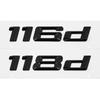 Für BMW F52 F40 F20 F21 E81 E82 E87 E88 DIY Aufkleber Heckklappen-Emblem Kunststoff-Aufkleber 1er Serie 116d 118d Autozubehör ue2