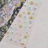 1pcs 5D Bronzing Shininy Pink Sakura Nail Art Stickers Flower Self-Adhesive Nail Decorations Decals Accessories