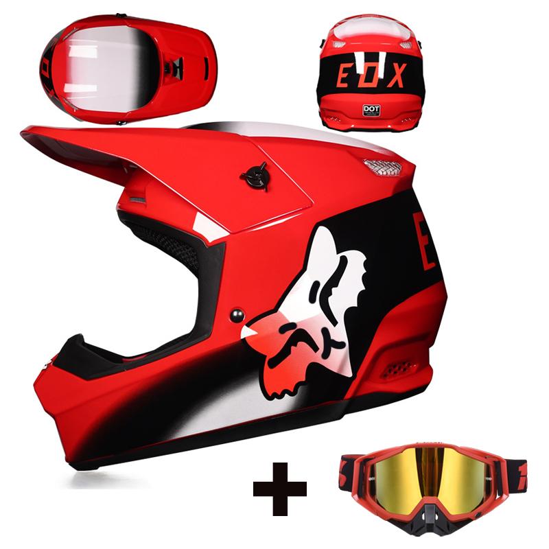 Motorcycle Helmet Children Off Road Helmet Bike Downhill Am Dh Cross Helmet Capacete Motocross Casco Three piece gift set Motor