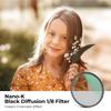 K&F CONCEPT Black Diffusion Filter 1/8 3pcs Cleaning Cloth with 18 Multi-Layer Coatings 55mm 58mm 62mm 67mm 82mm Nano K Series