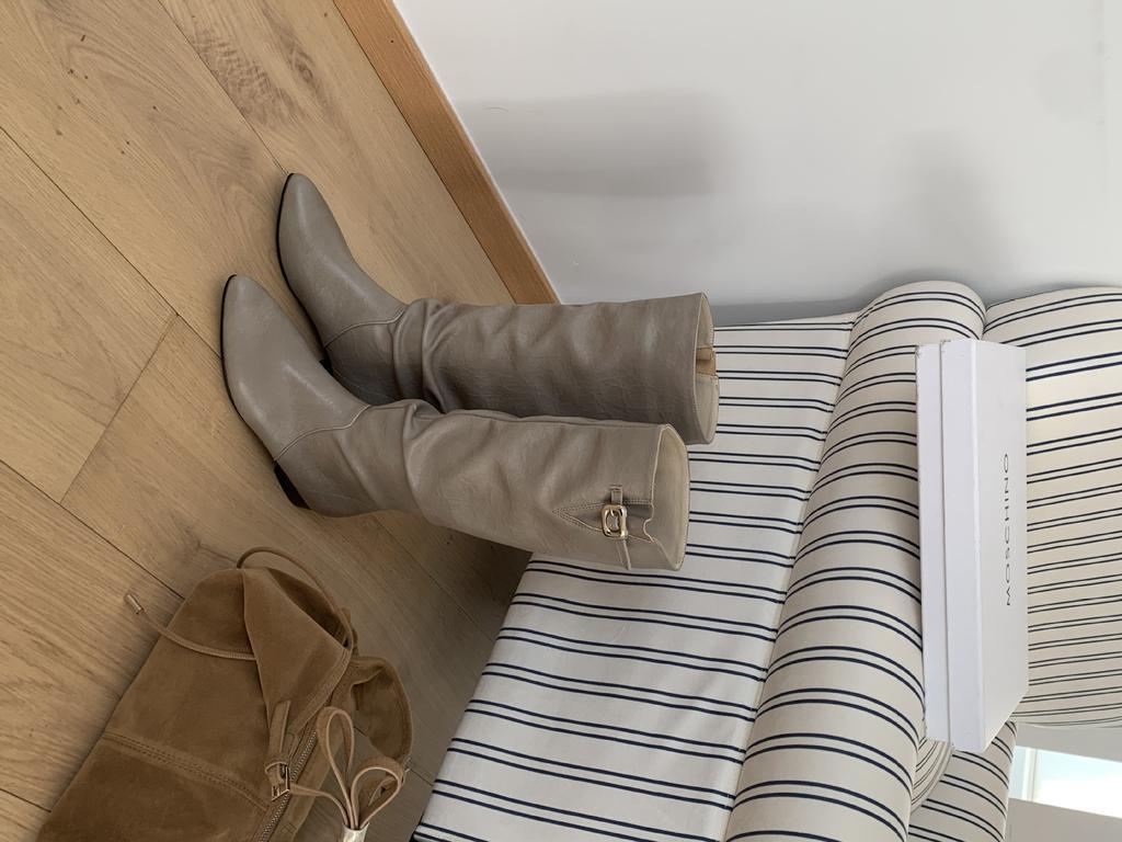 Thick heel pleated long tube knight boots women's shoes 2025 new spring and autumn western thin medium tube long boots