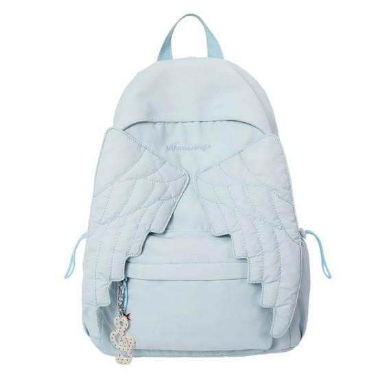 Lightweight Outdoor Daypack Angel Wing Backpack for Women Girls, Nylon School Functional Bookbag Bag, Large Travel Commute Durable Casual Rucksack