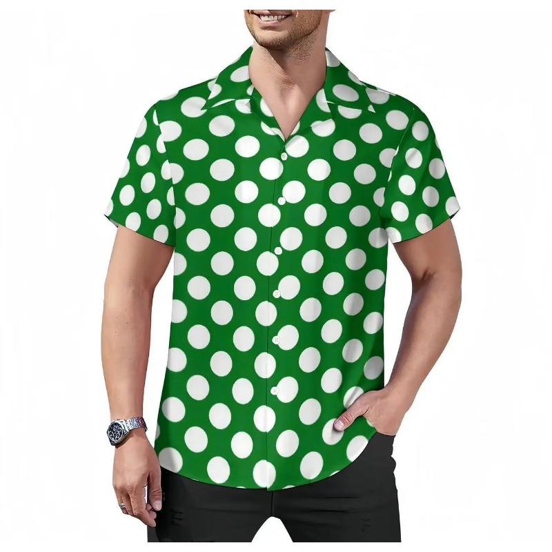 Camicia Casual Natalizia Stile Hawaiano Cardigan da Uomo per Capodanno Camicia a Maniche Corte Camicia da Uomo alla Moda