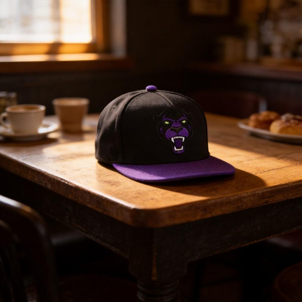 Cartoon Purple Leopard Baseball Cap With Embroidery For Summer Adult Fashion Casual