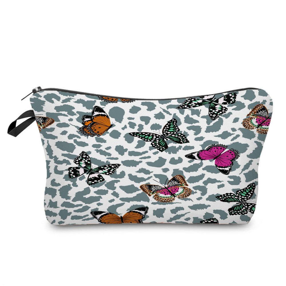 Women Butterfly Print Cosmetic Bag Toiletries Organize Travel Storage Case 6706