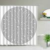Black And White Stripes Shower Curtains Geometry For Bathroom Decor Screen Waterproof Fabric Bathtub Curtain With Hooks Washable