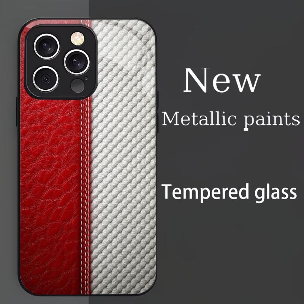 Proteggi custodia per telefono di lusso, texture squisita, di fascia alta, custodia in vetro per iPhone 17161514131211pm Pro Plus Resistente alle cadute