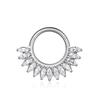 ASTM F136 Titanium with CZ Hinged Nose Ring 16G Septum Clicker Piercing Septum Daith Helix Tragus Earrings New Body Jewelry