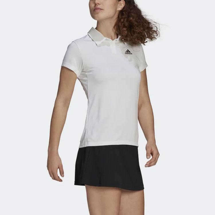 (WMNS) Adidas Heat.Rdy Tennis Polo Shirt Asia Sizing 'White' Women's GL5804